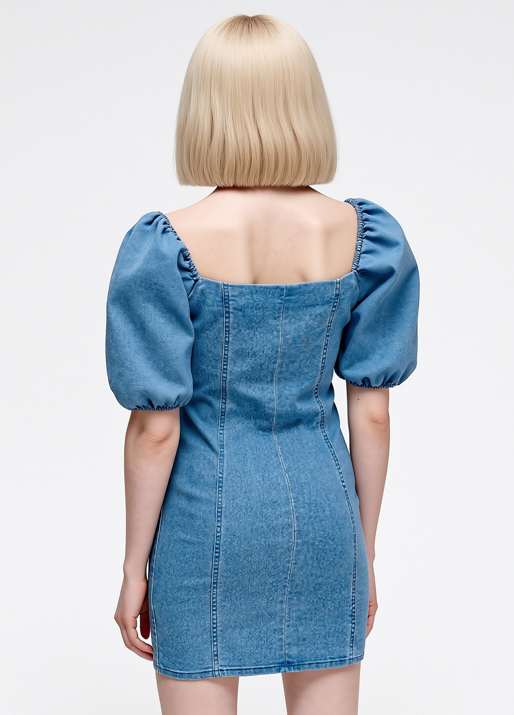 Темно-голубое джинсовое платье Cropp однотонное