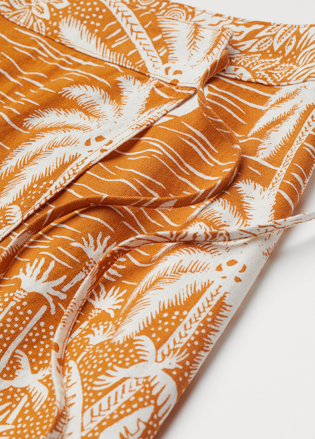 Оранжевая кэжуал с рисунком юбка H&M на запах