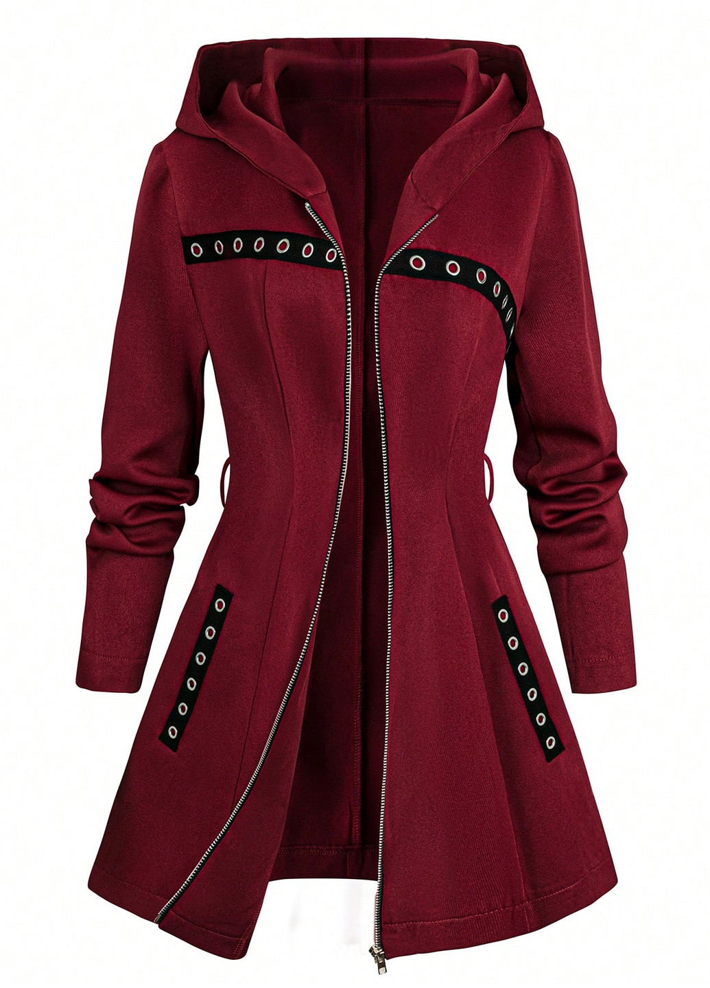 Темно-червоне демісезонне Пальто SHEIN