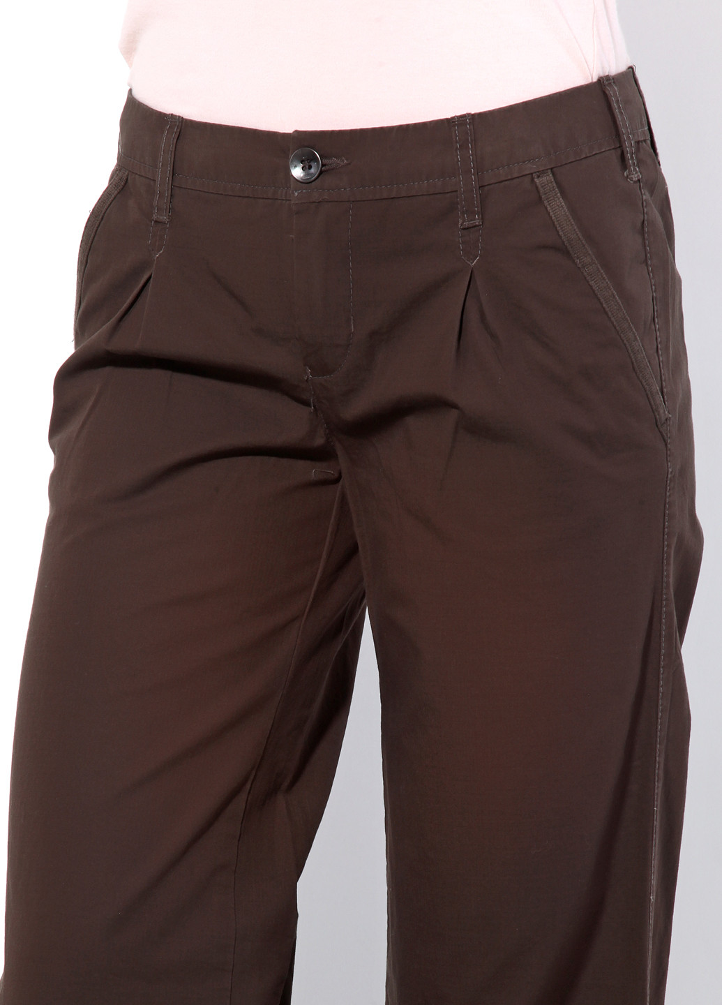 Темно-коричневые кэжуал демисезонные брюки Esprit