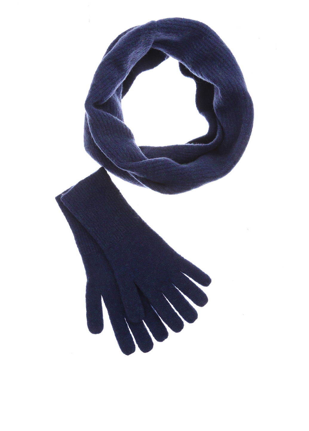 Темно-синий зимний комплект (шарф-снуд, перчатки) Banana Republic