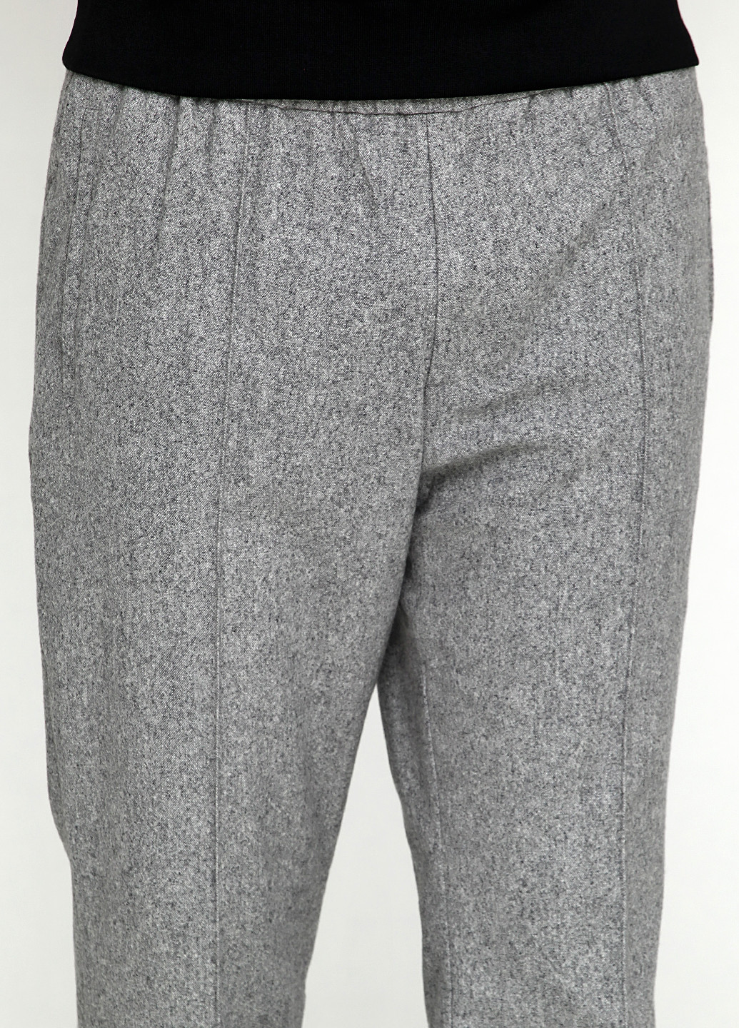 Серые кэжуал демисезонные со средней талией брюки Cos