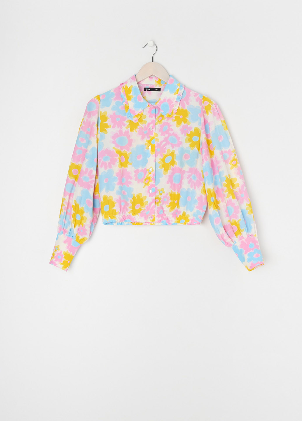 Цветная кэжуал рубашка с цветами Sinsay