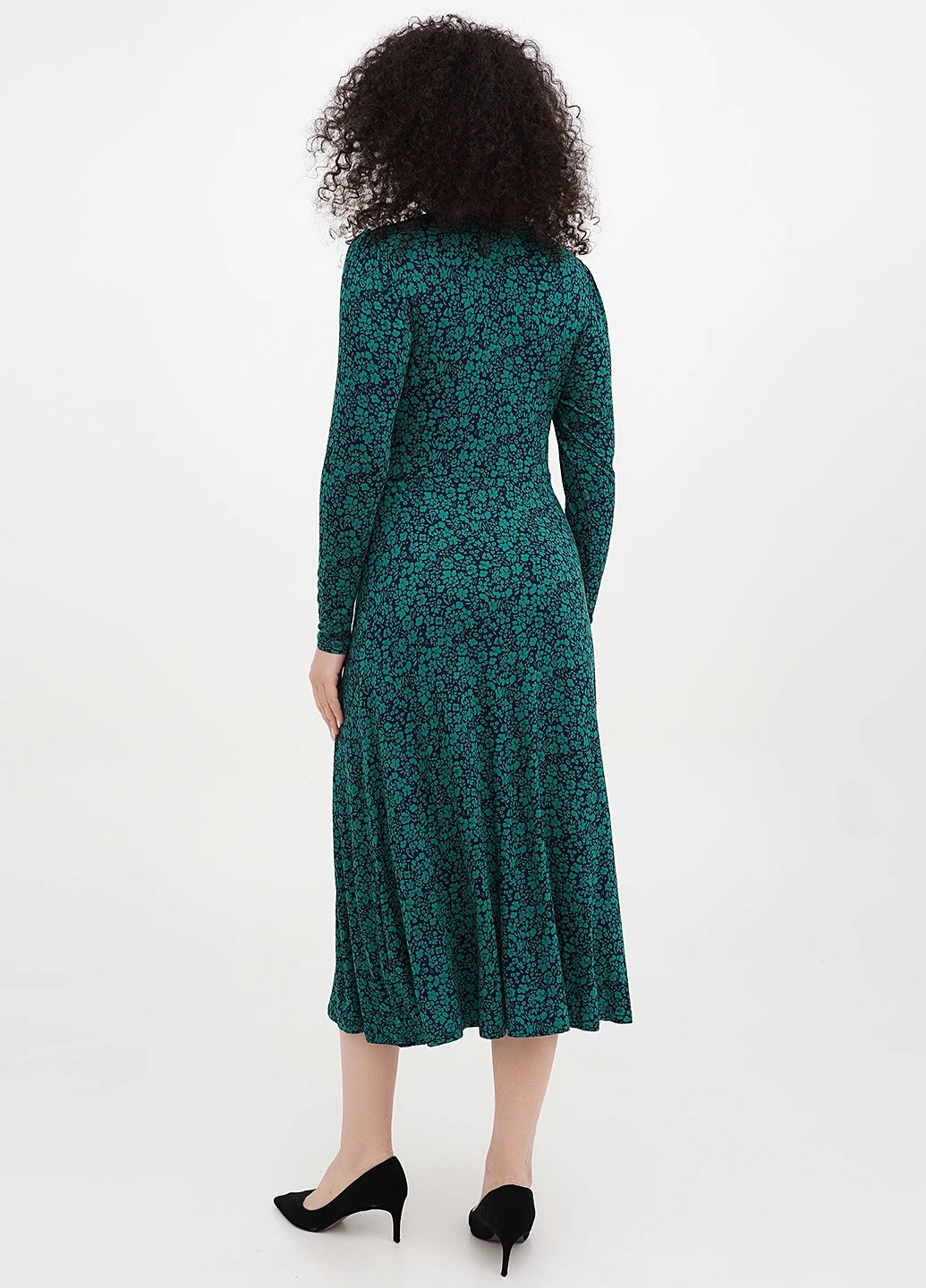 Зелена кежуал сукня кльош, силуетна Boden з квітковим принтом