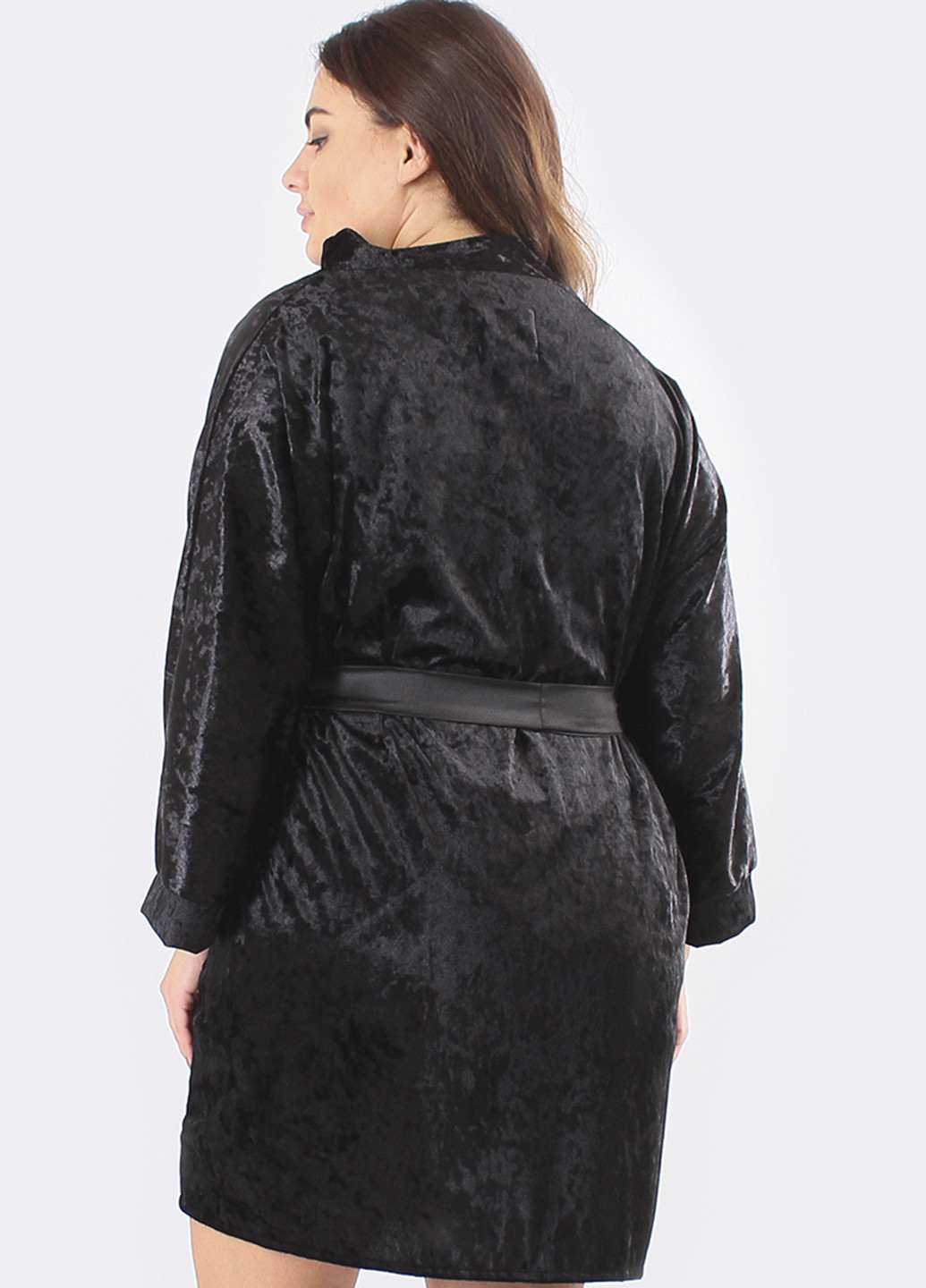 Темно-червоний демісезонний комплект (топ, шорти, халат) Ghazel