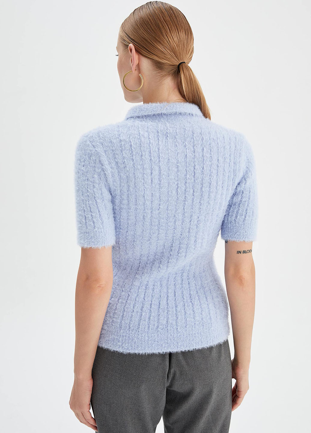 Світло-блакитний літній светр джемпер DeFacto