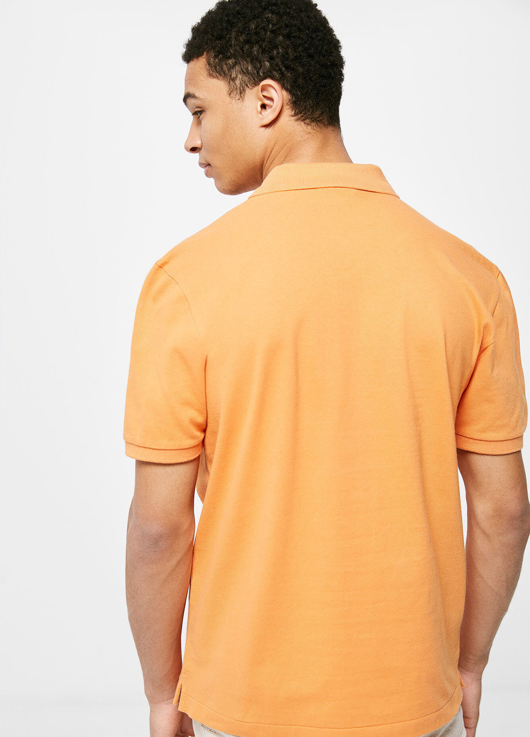 Оранжевая футболка-поло для мужчин Springfield однотонная