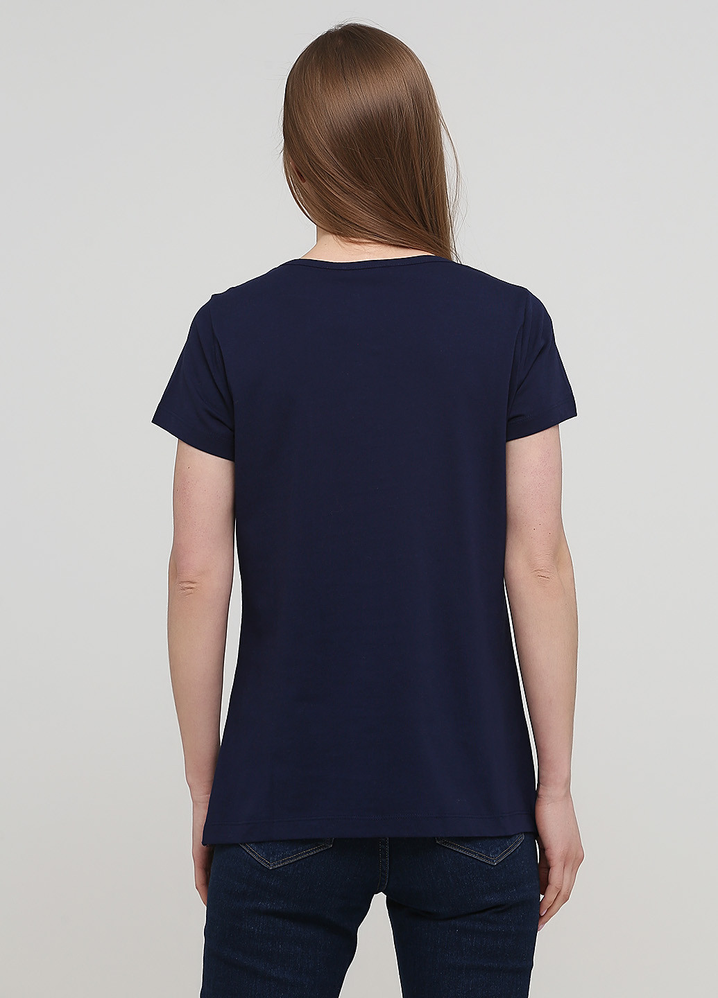 Темно-синяя летняя футболка Patrizia Dini