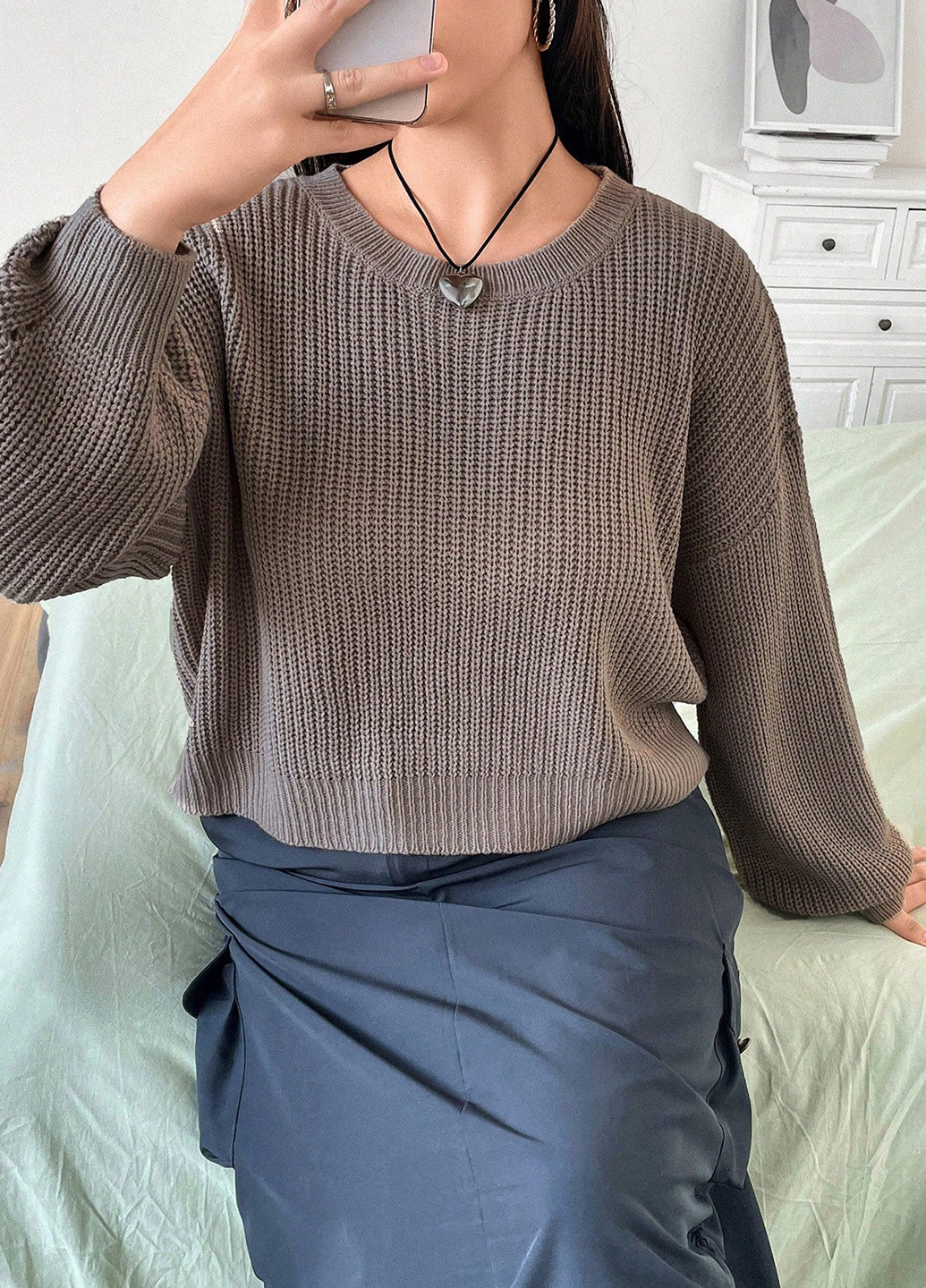 Світло-коричневий демісезонний джемпер джемпер SHEIN