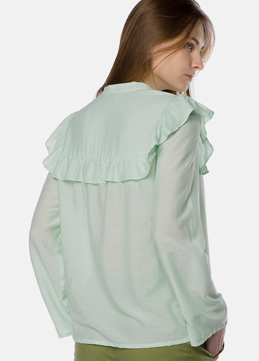 Блідо-зелена демісезонна блуза MR 520