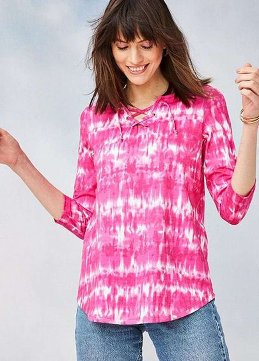 Розовая летняя блуза Avon