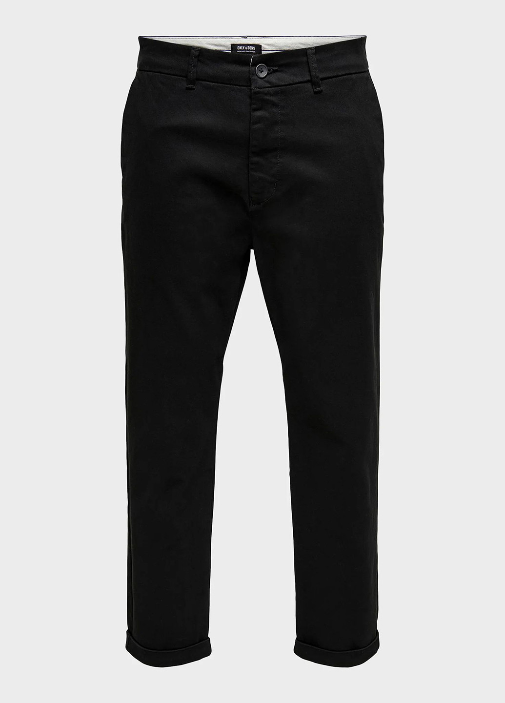 Черные кэжуал демисезонные зауженные брюки Only & Sons