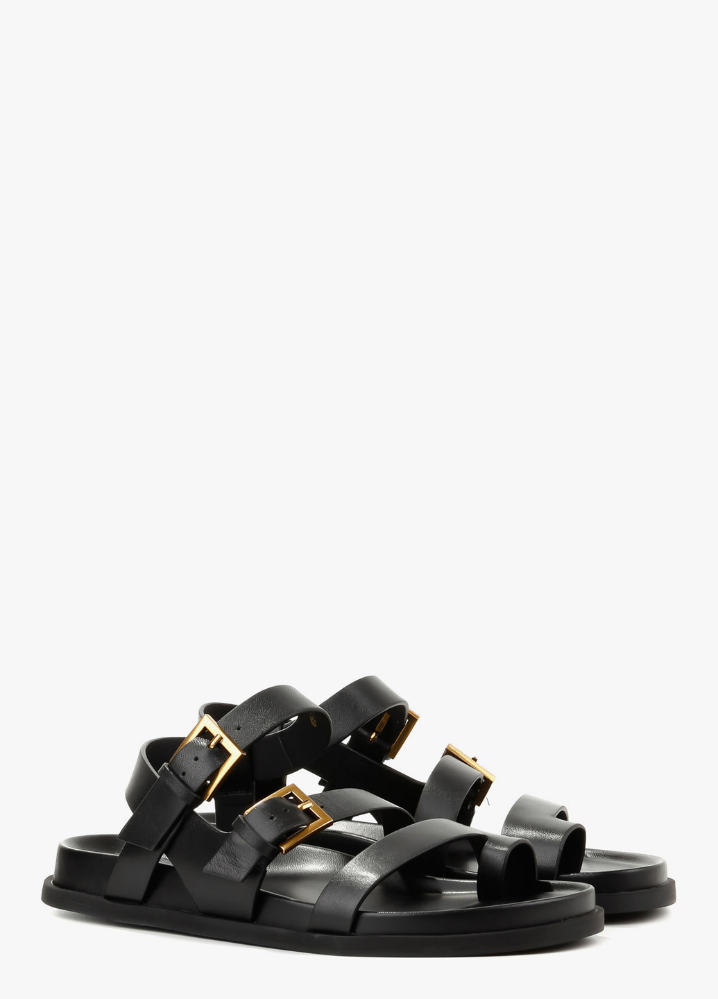 Черные босоножки Le'BERDES с ремешком с пряжкой