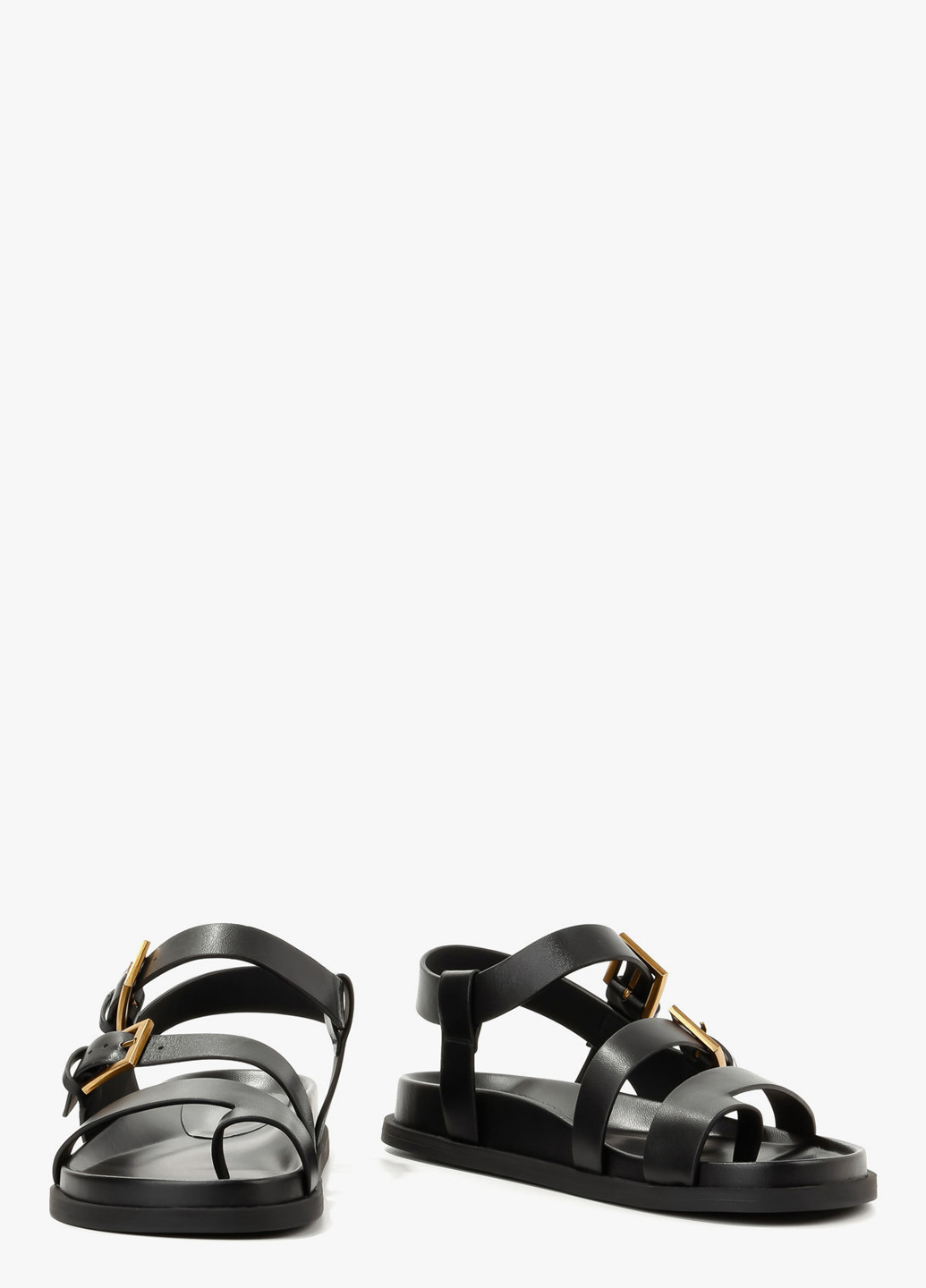 Черные босоножки Le'BERDES с ремешком с пряжкой