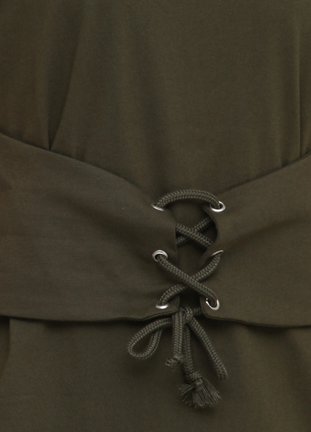 Оливковое (хаки) кэжуал платье платье-футболка C&A однотонное