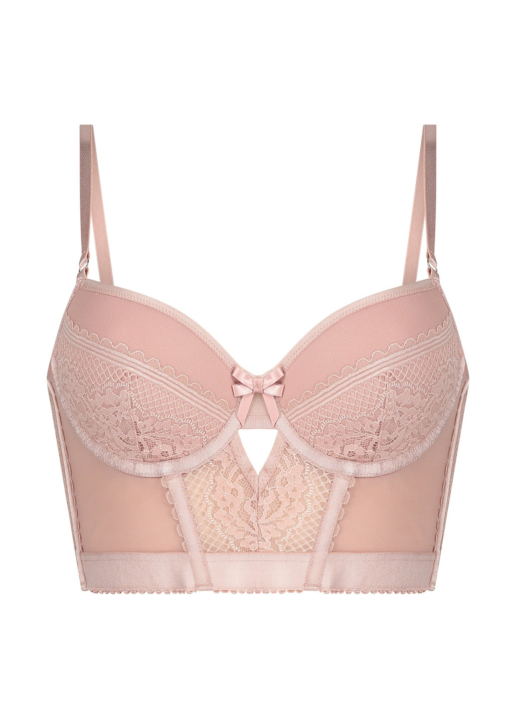 Пудровый топ бюстгальтер Hunkemoller с косточками полиамид