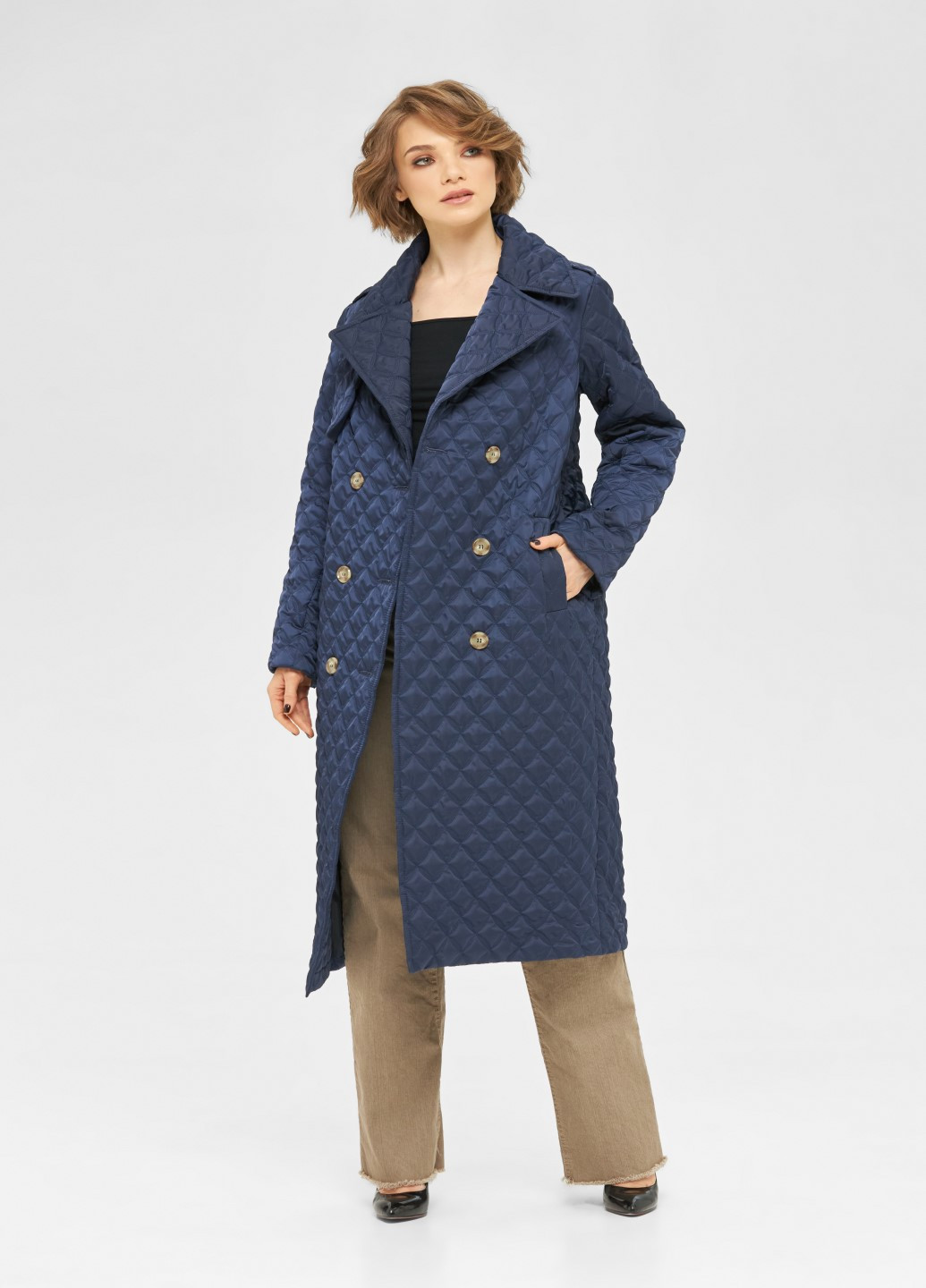 Синее демисезонное Пальто MN