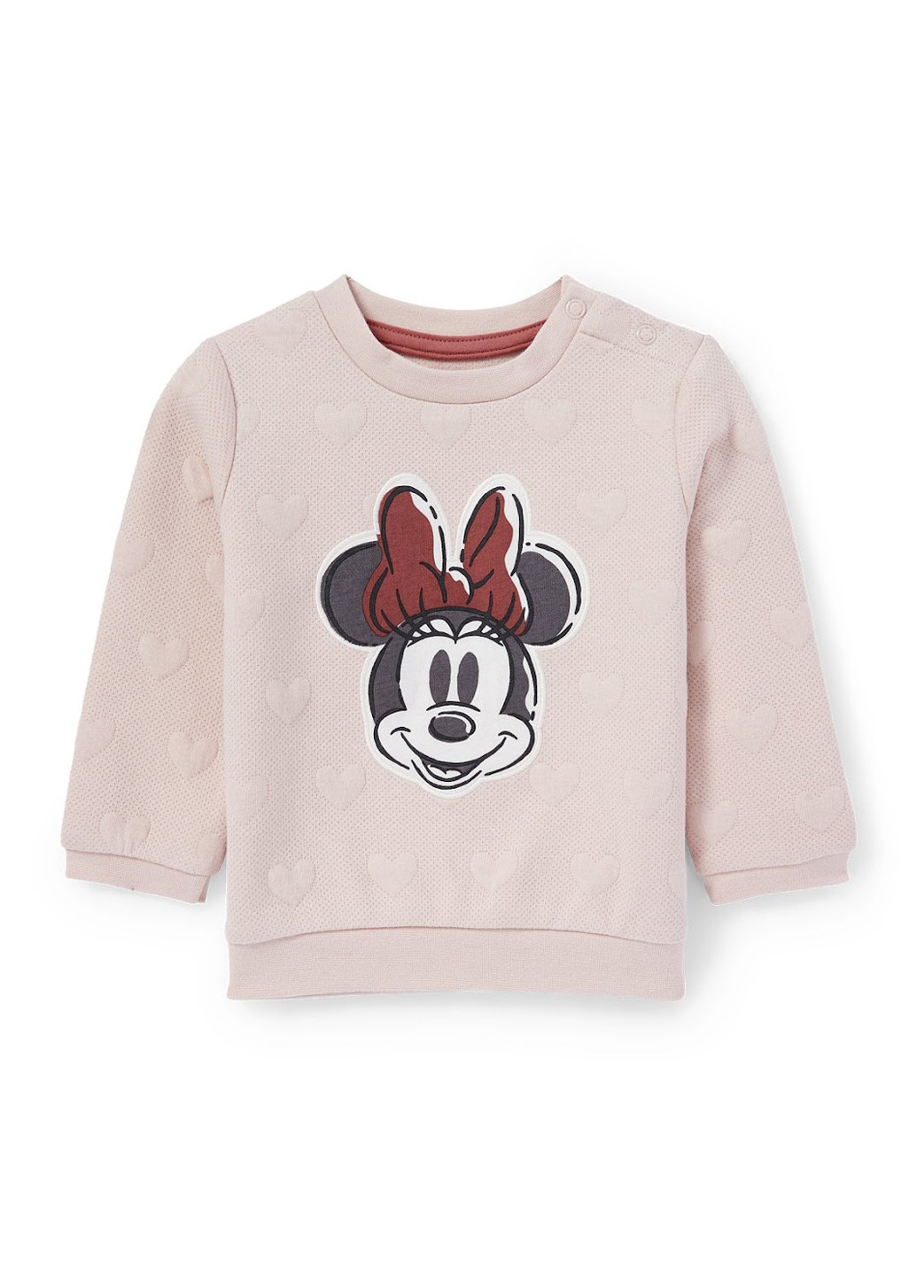 C&A світшот однотонний пудровий кежуал бавовна