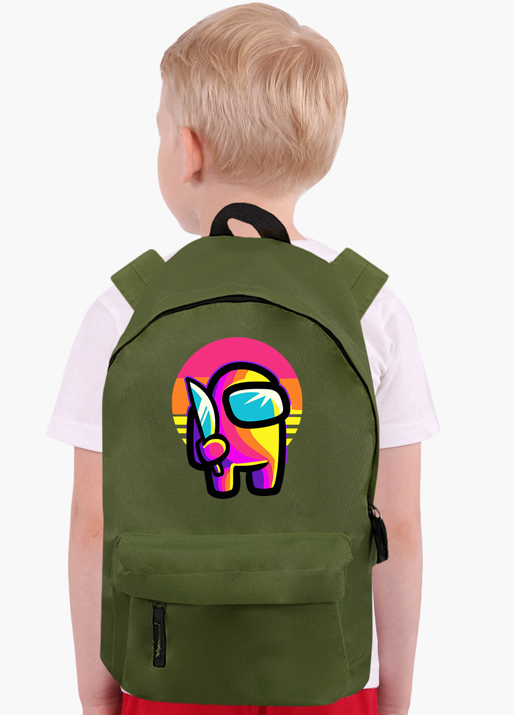 Детский рюкзак Амонг Ас Красный (Among Us Red) (9263-2406) MobiPrint (217075011)