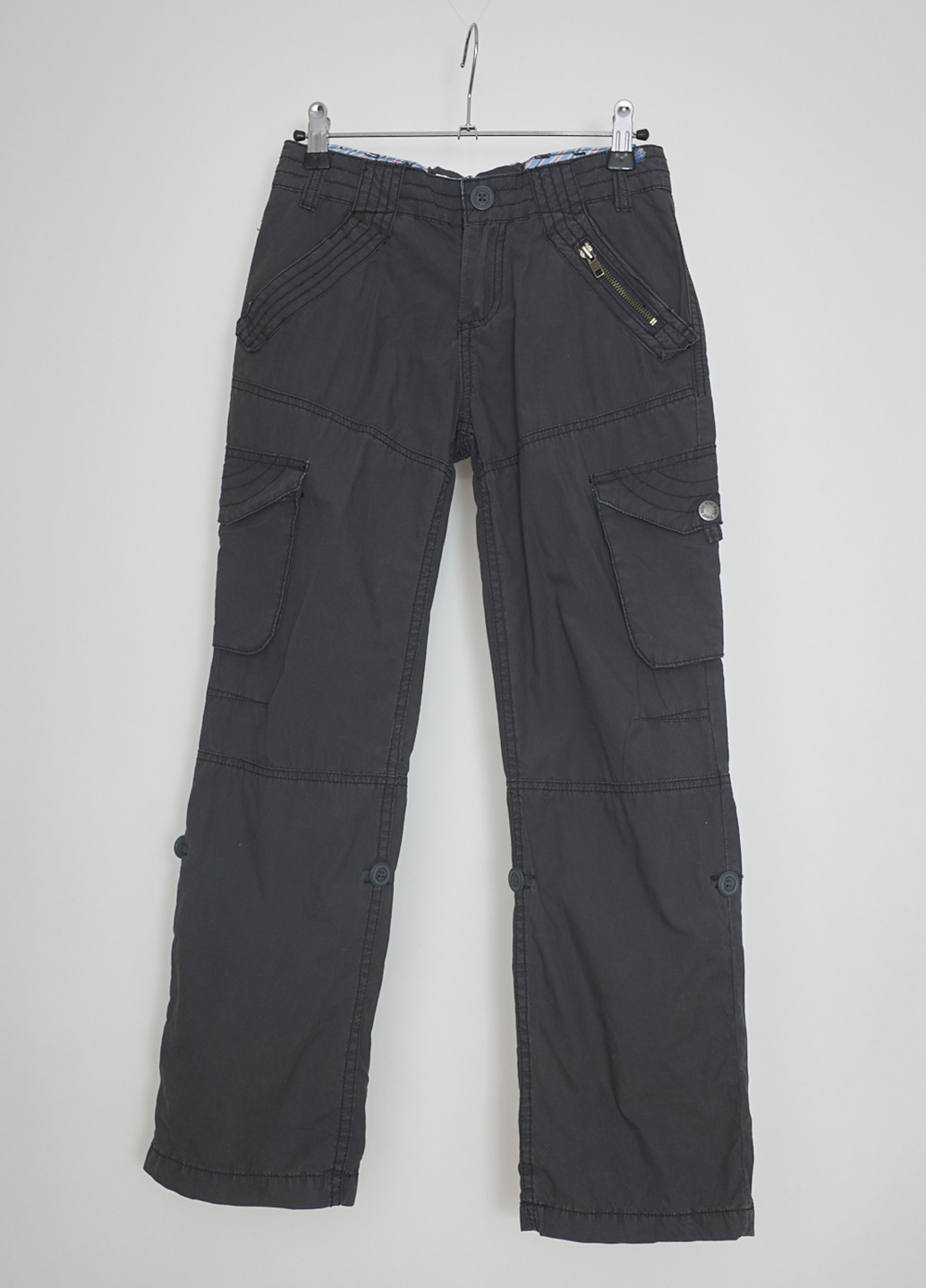 Темно-серые кэжуал демисезонные брюки Pepe Jeans