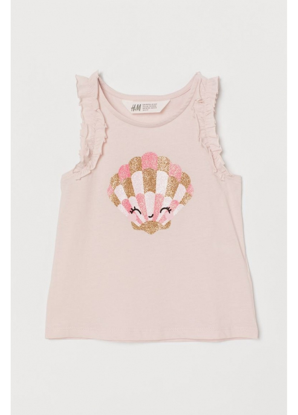 Розовая летняя футболка для девочки H&M