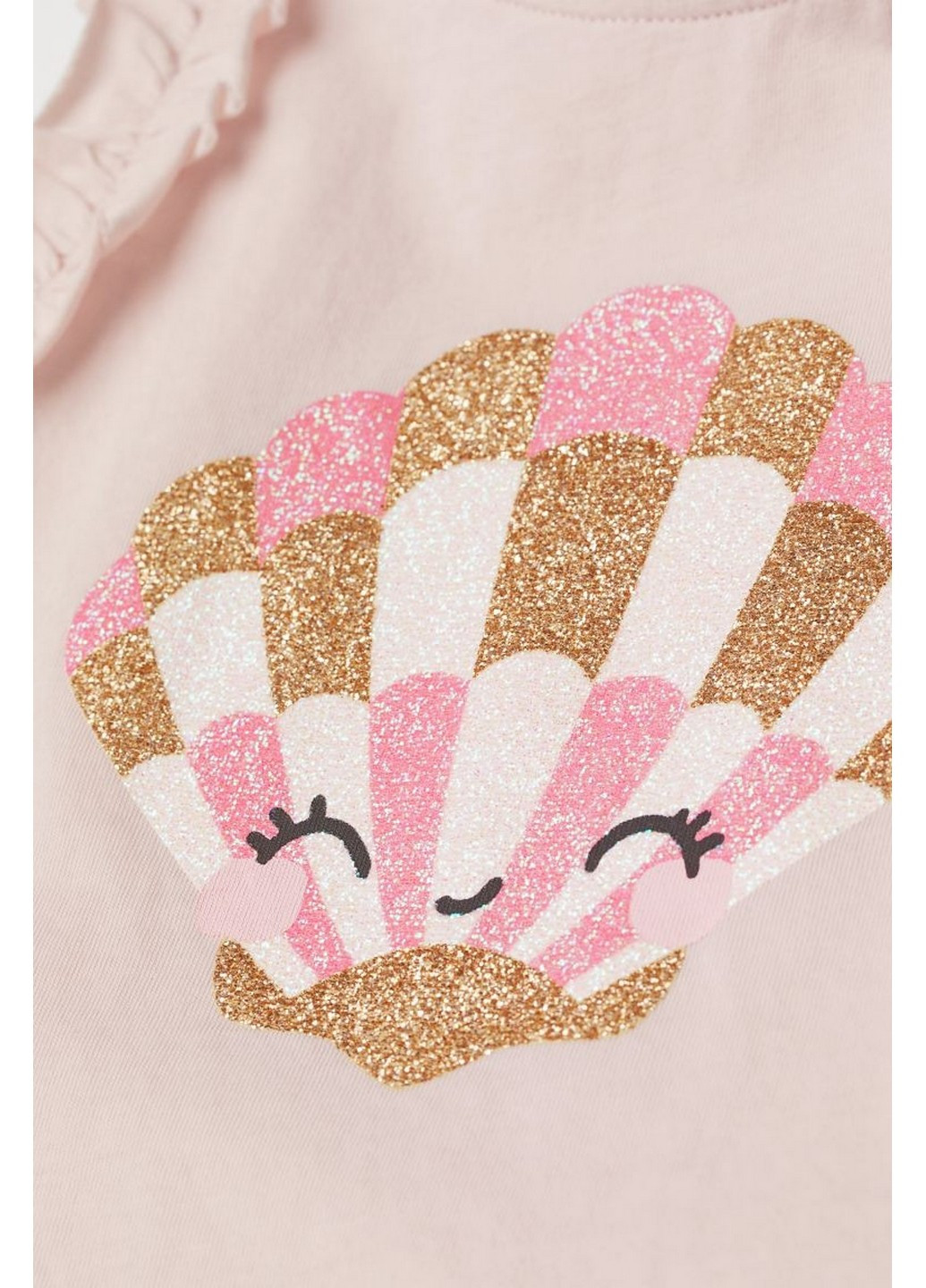 Розовая летняя футболка для девочки H&M