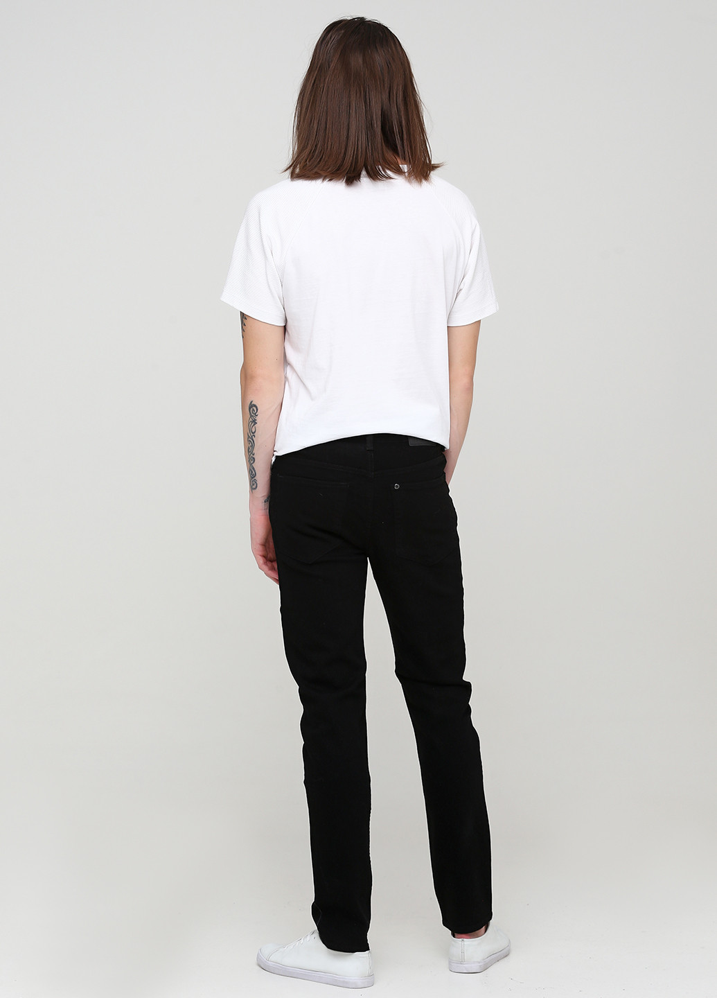 Джинси H&M слім однотонні чорні джинсові бавовна
