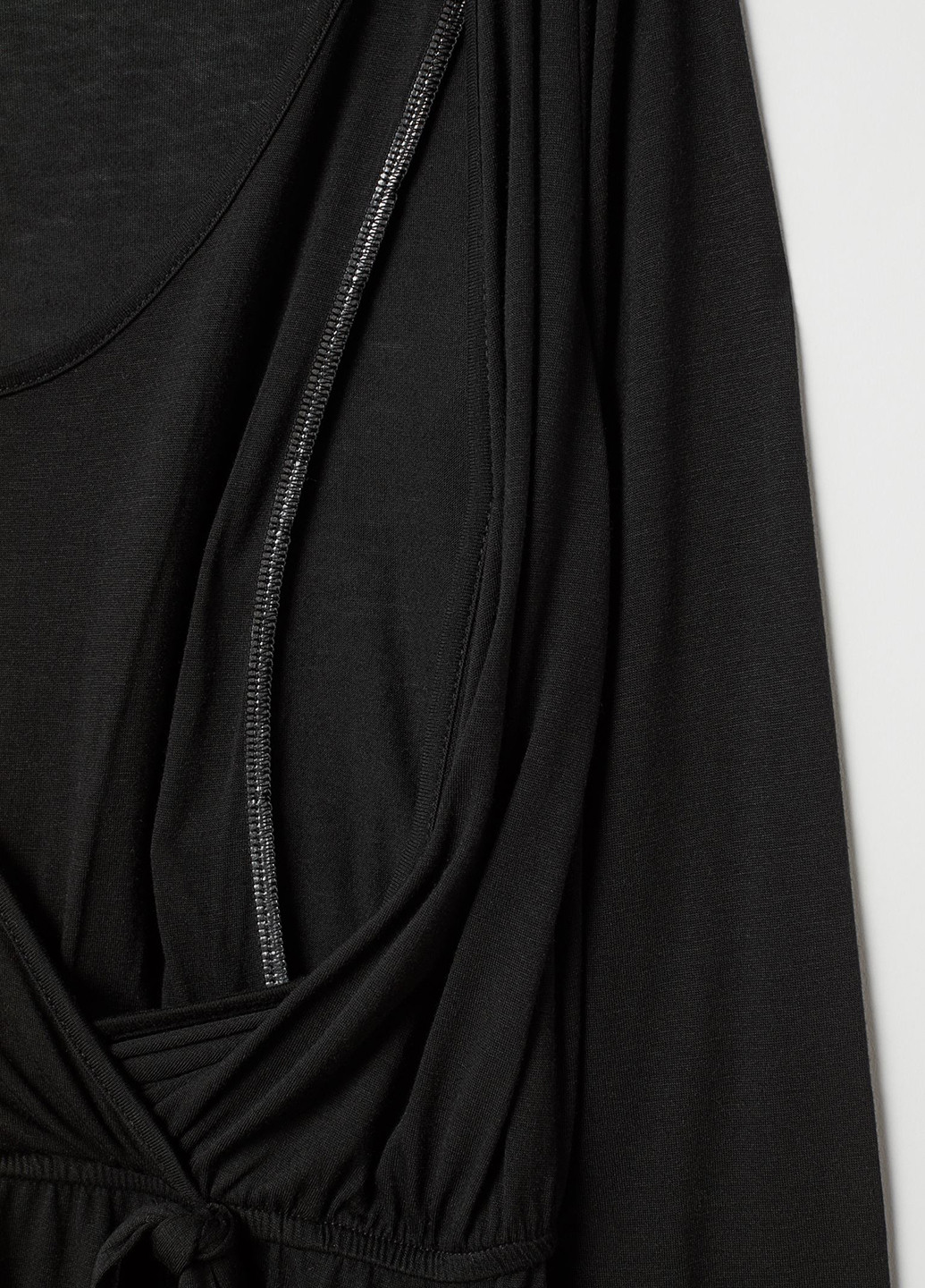 Чорна демісезонна блуза для годуючих мам на запах H&M