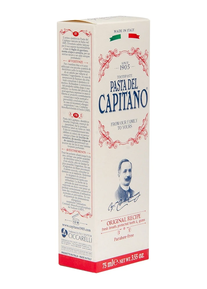 Зубна паста Original Recipe 75 мл Pasta del Capitano (225544530)
