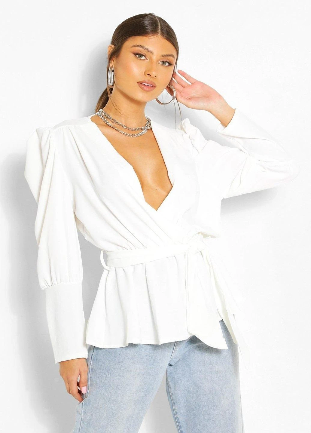 Біла блуза Boohoo