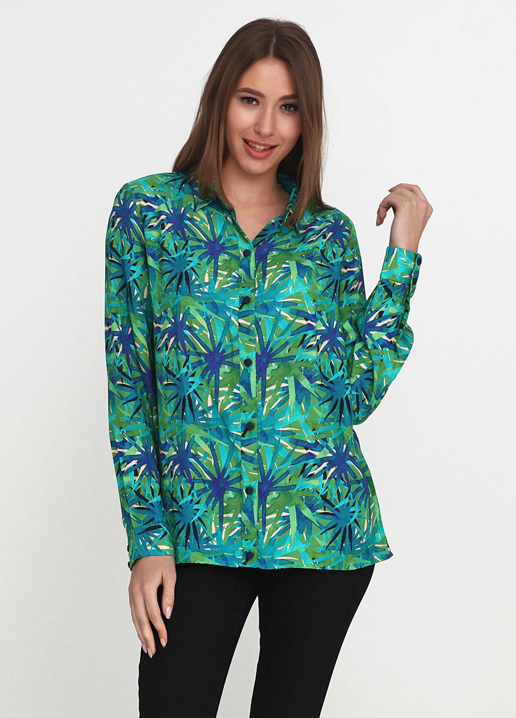 Зеленая демисезонная блуза Minus