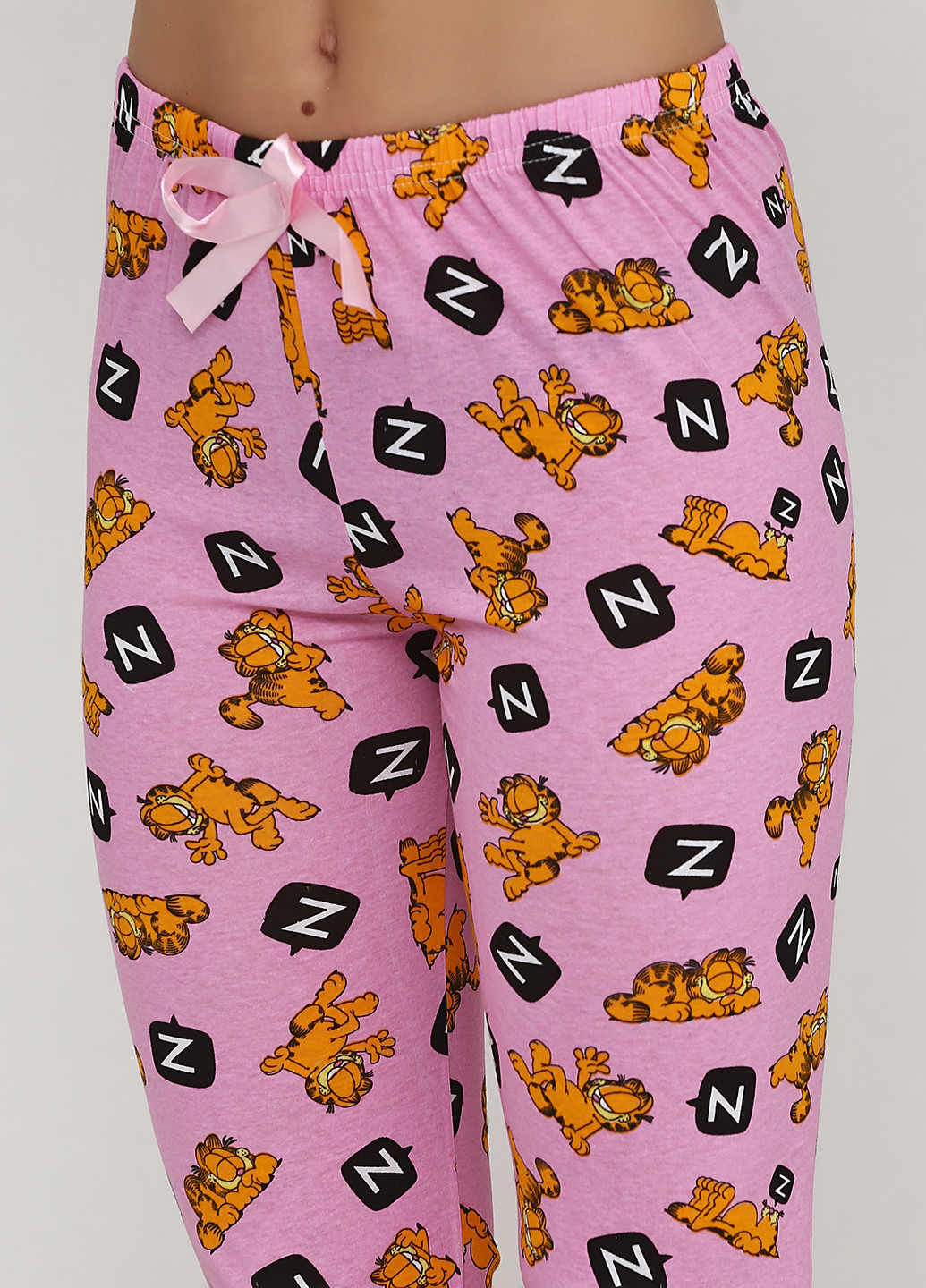 Рожево-ліловий демісезонний комплект (лонгслив, брюки, маска для сна) Stil Moda Pijama