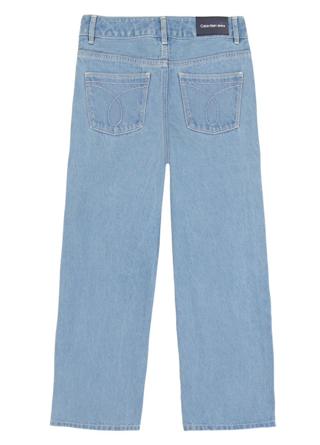 Голубые демисезонные прямые джинсы Calvin Klein