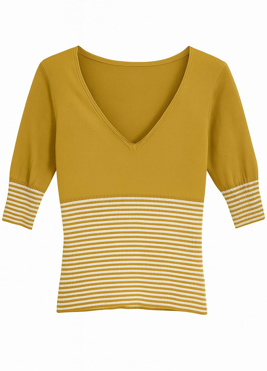 Гірчичний демісезонний пуловер пуловер Vicolo