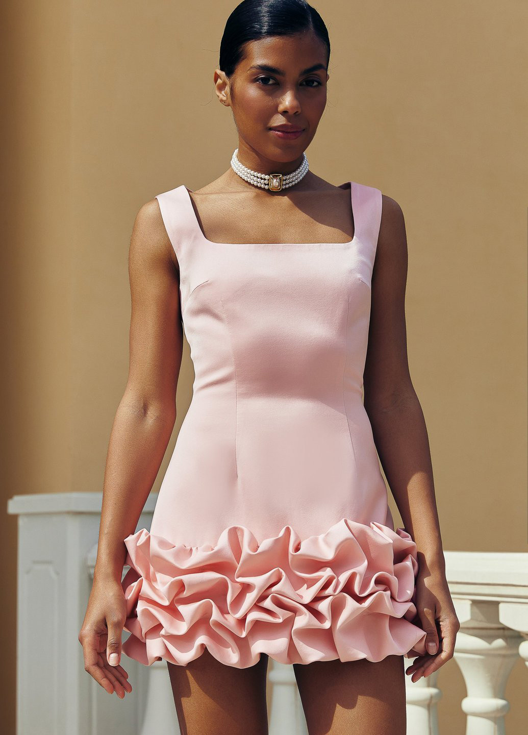 Рожева святковий, коктейльна сукня Gepur однотонна