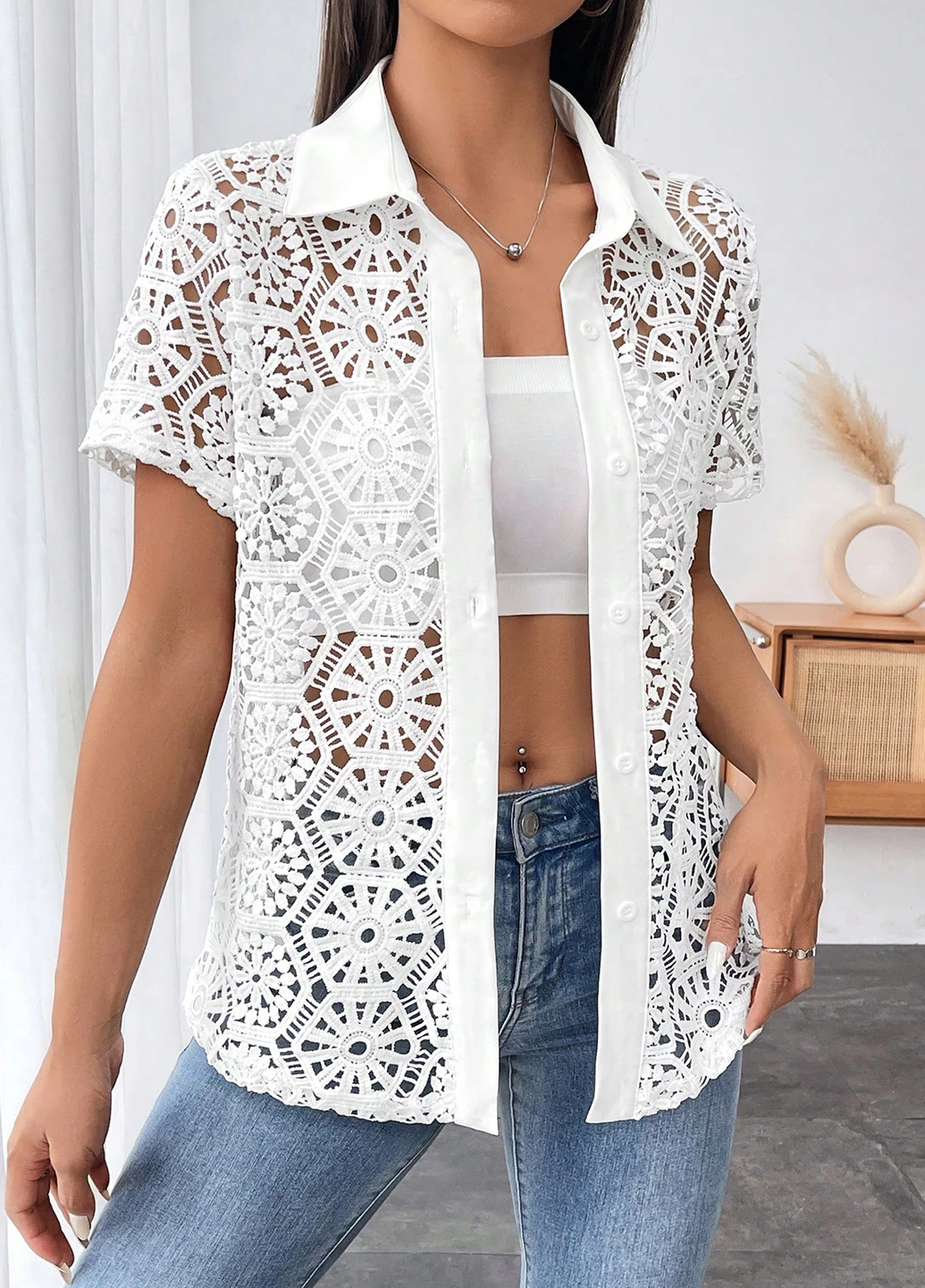 Белая блуза SHEIN