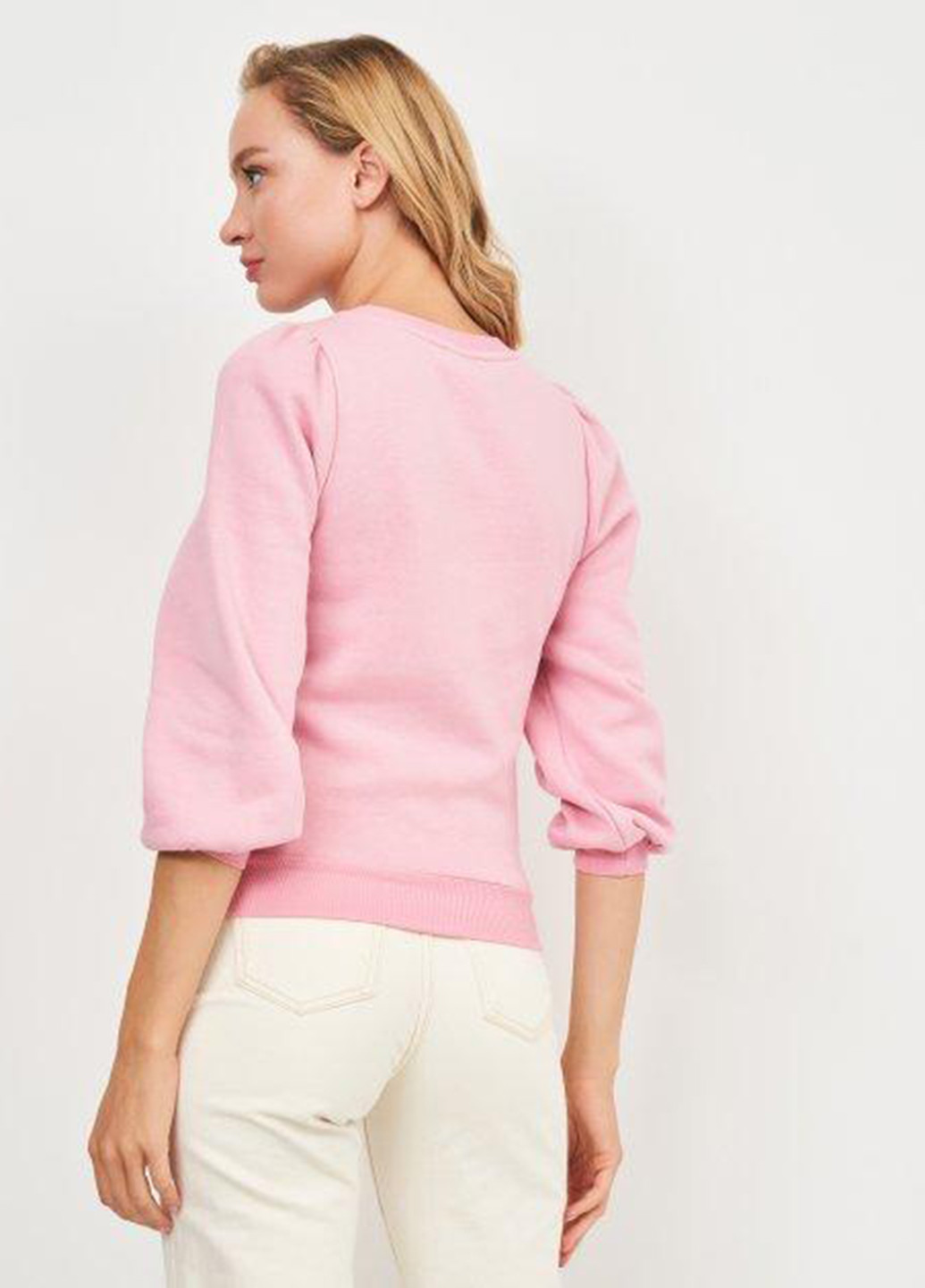 Рожевий світшот фліс,рожевий, MBYM однотонний (251914687)