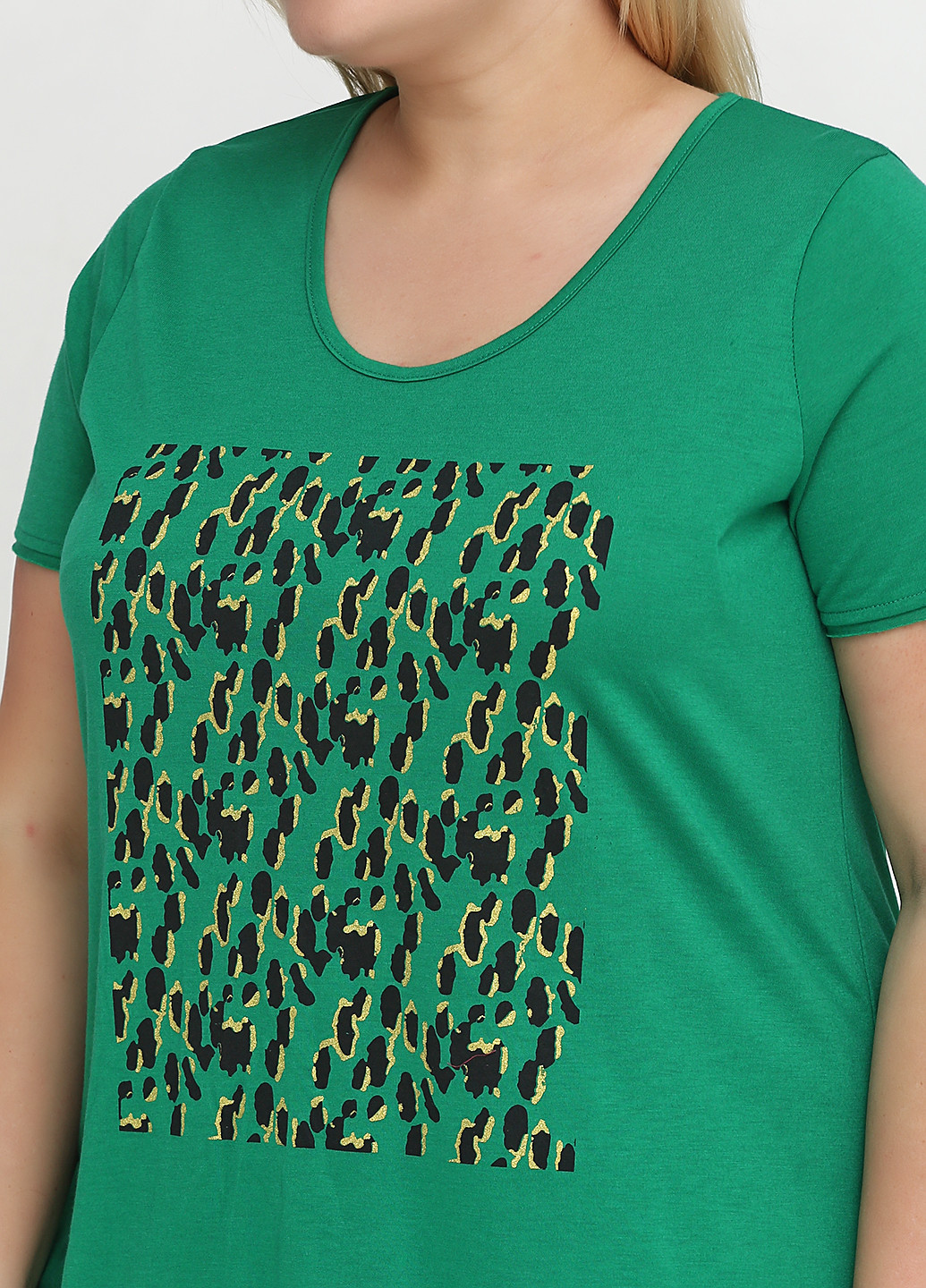 Зелена літня футболка Adia Fashion