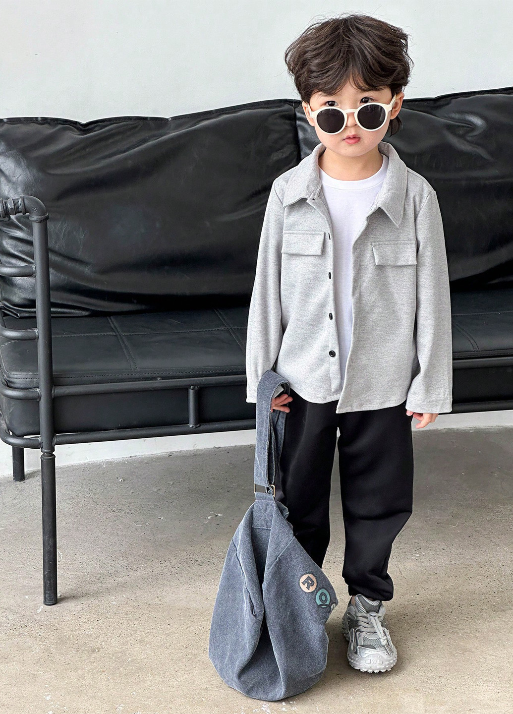 Комбінований демісезонний костюм (сорочка, штани) брючний, з сорочкою SHEIN