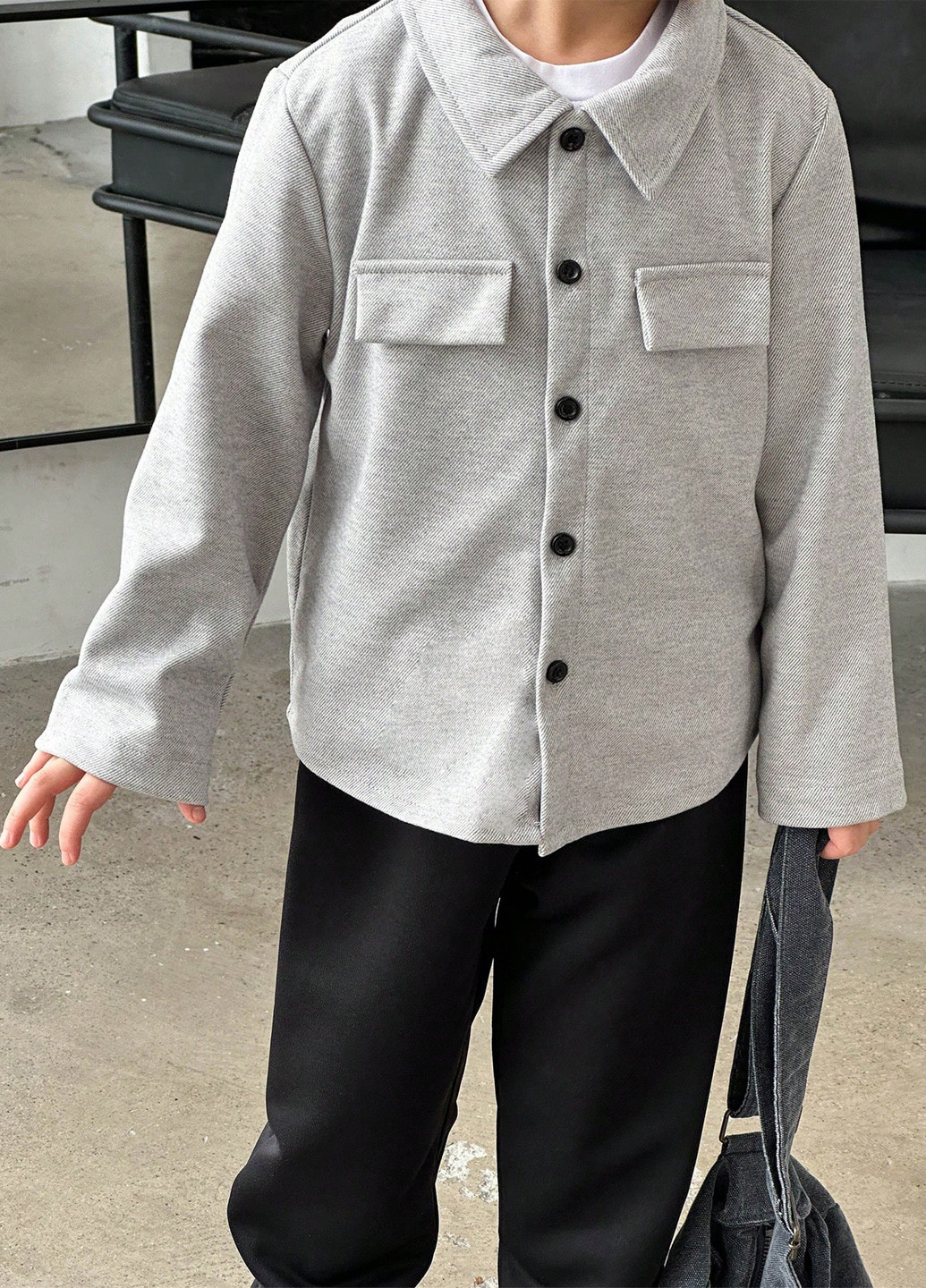 Комбінований демісезонний костюм (сорочка, штани) брючний, з сорочкою SHEIN