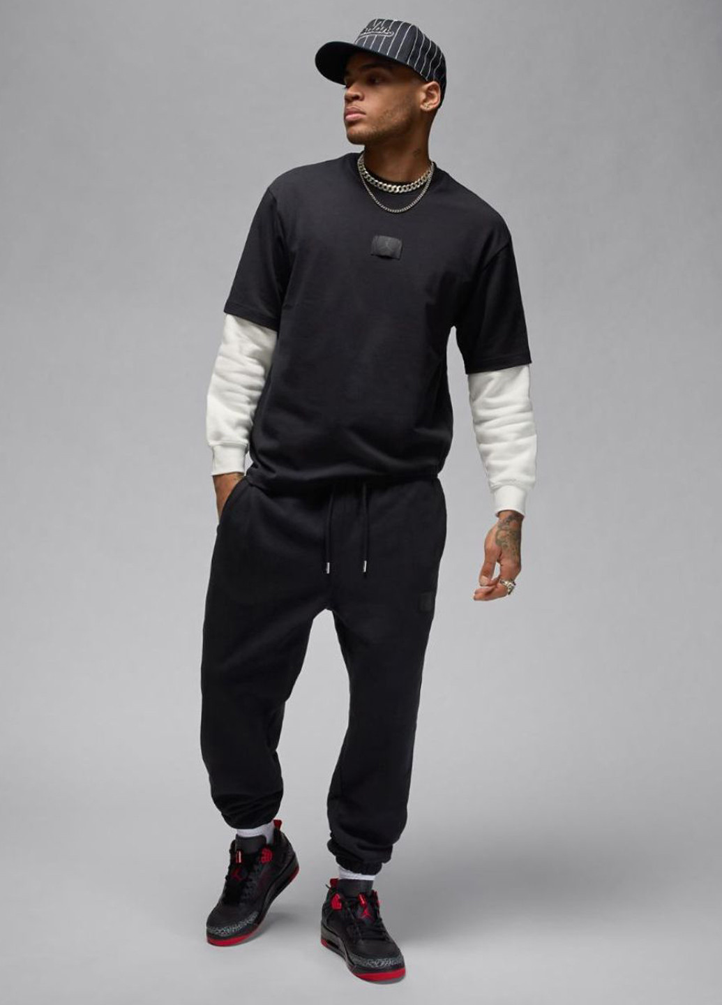 Черные спортивные демисезонные джоггеры брюки Jordan