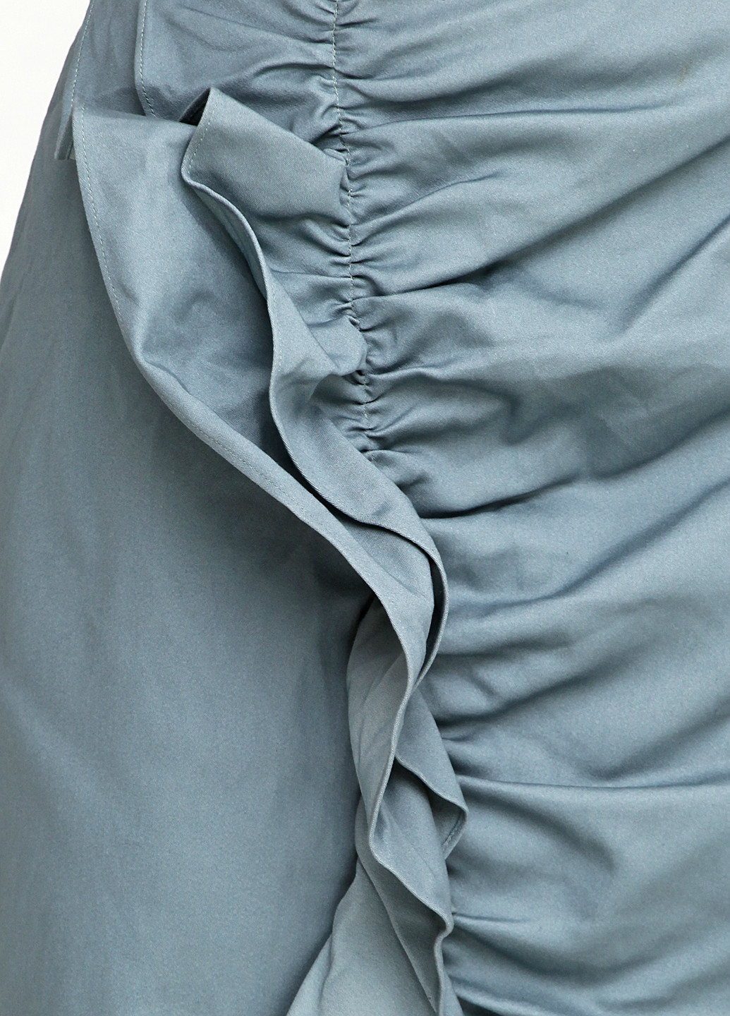 Серо-голубая кэжуал однотонная юбка H&M мини