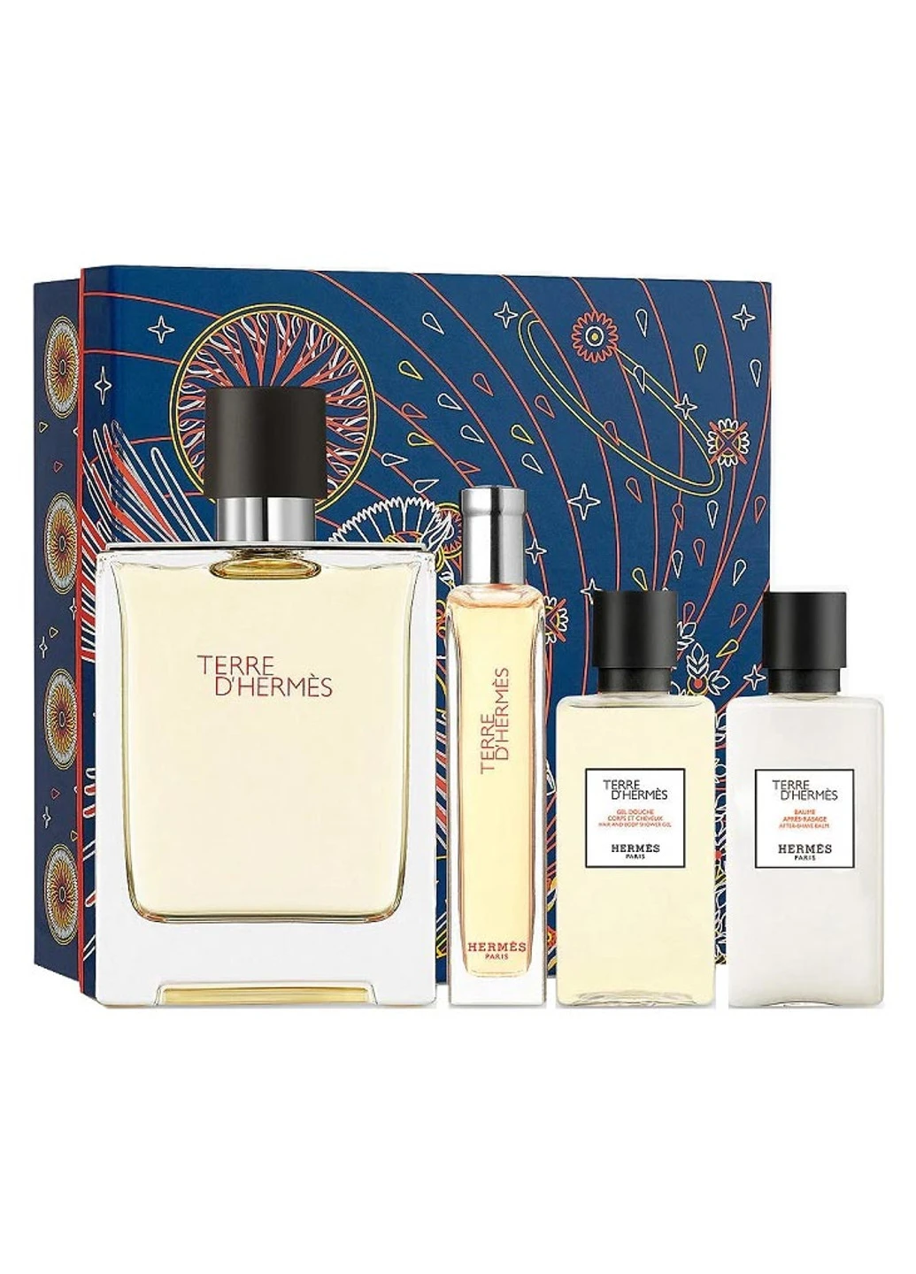 Набір (edt 100 ml + mini 15 ml+ afs/lot 40 ml + sh/gel 40 ml) Terre d' Eau De Toilette 4 шт. (100 мл+15 мл+2х40 мл) Hermes (223081927)