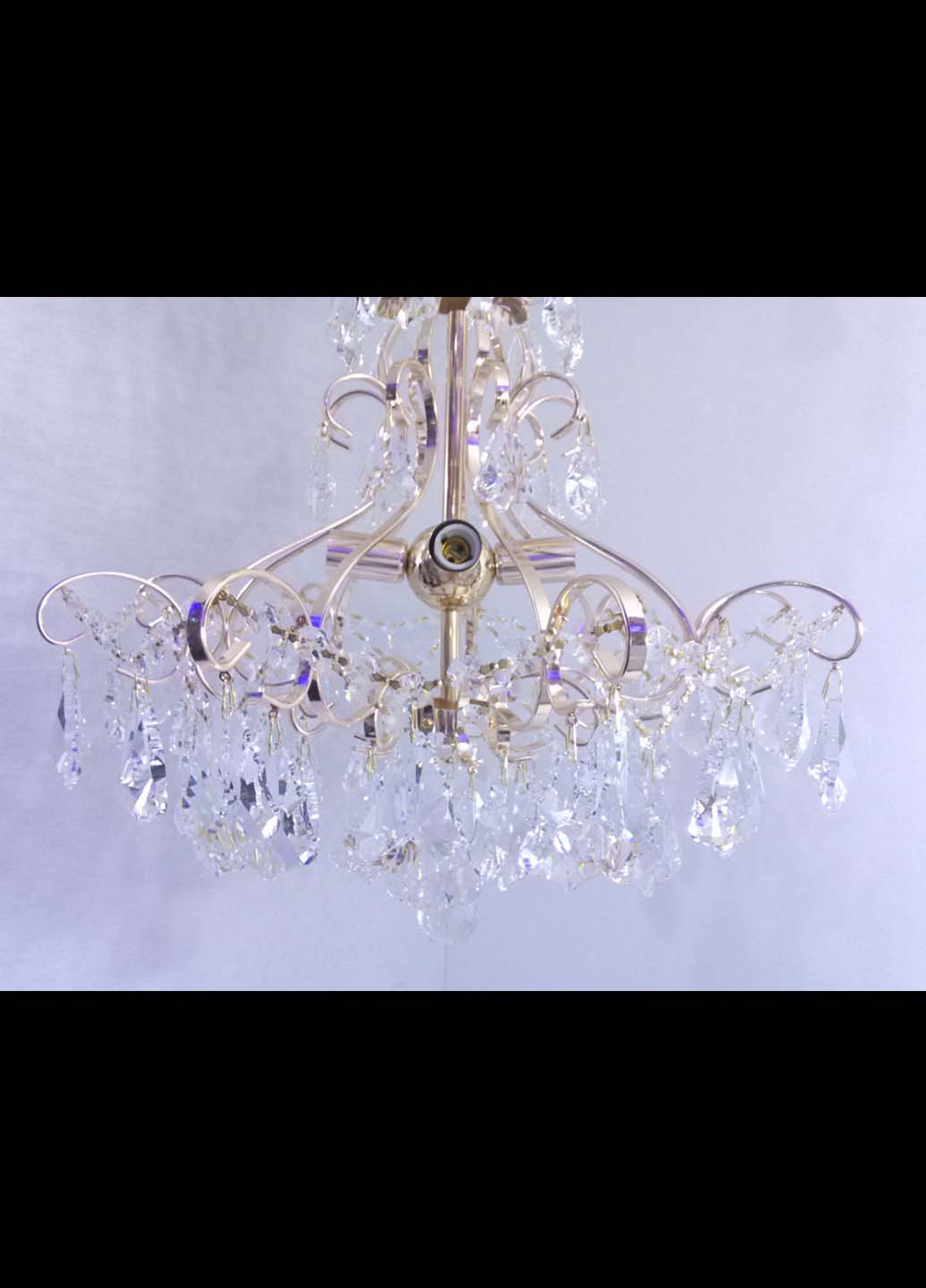 Люстра стельова кришталева 90050/4 Золото 59х49х49 см. Handmade (234538054)