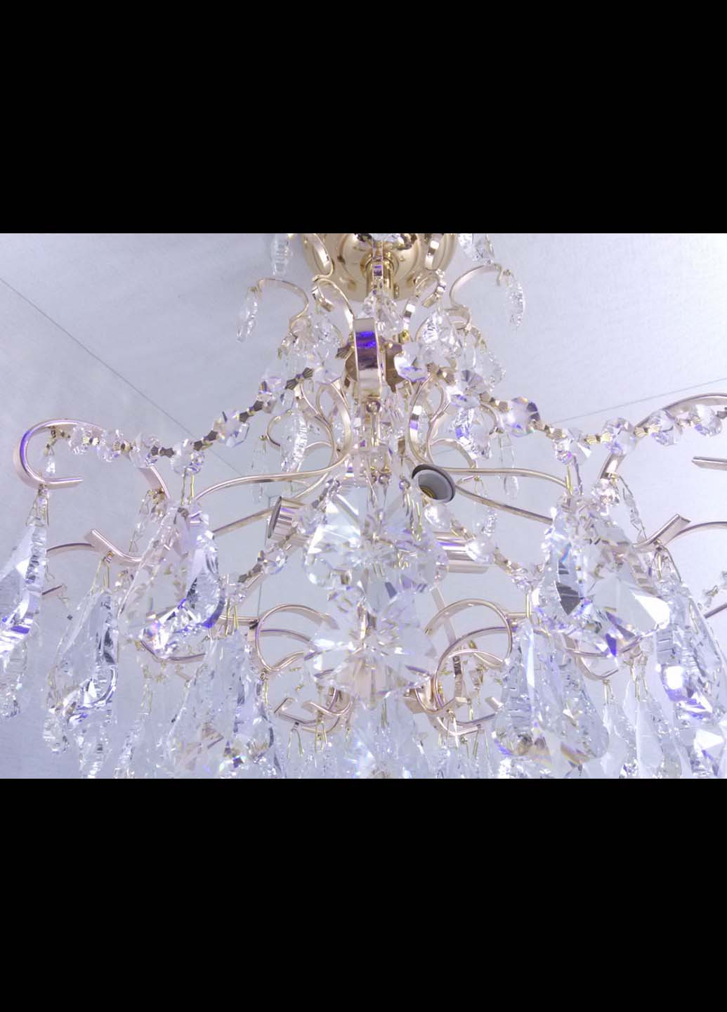 Люстра стельова кришталева 90050/4 Золото 59х49х49 см. Handmade (234538054)