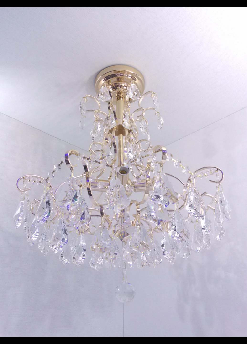 Люстра стельова кришталева 90050/4 Золото 59х49х49 см. Handmade (234538054)