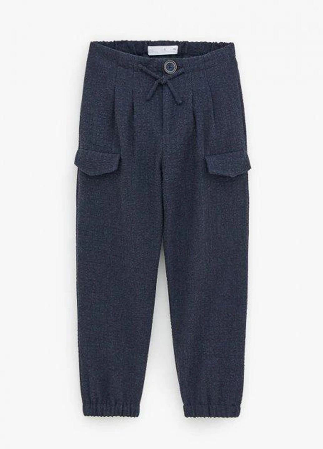 Серо-синие кэжуал демисезонные карго брюки Zara Kids