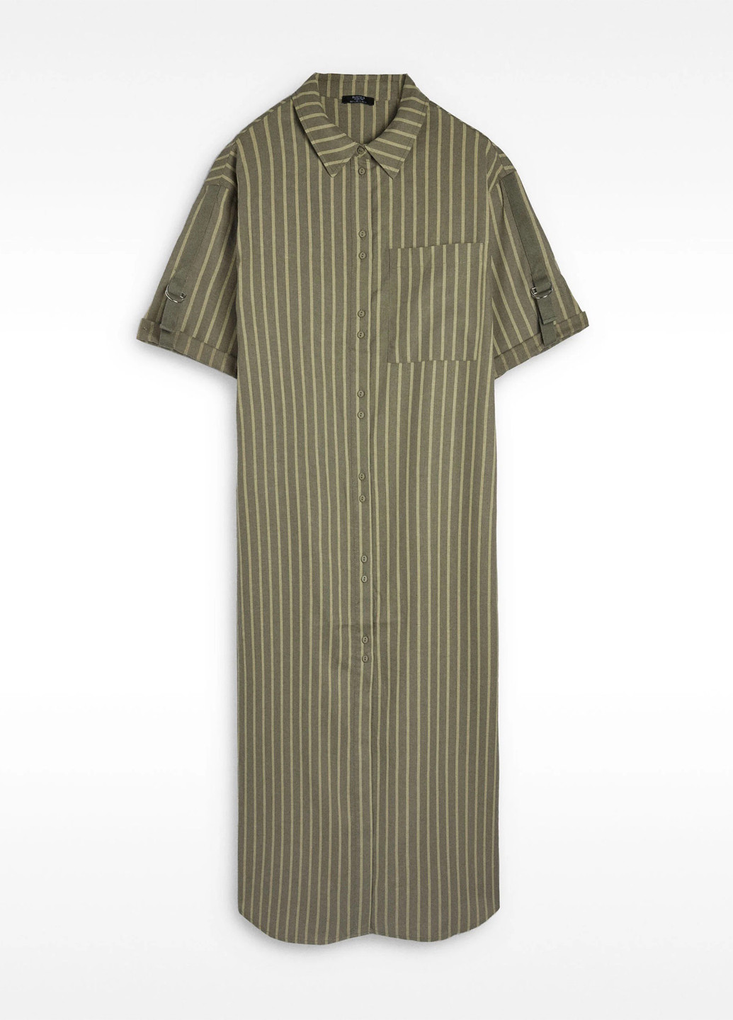 Оливкова (хакі) кежуал сукня сукня-сорочка Parfois в смужку