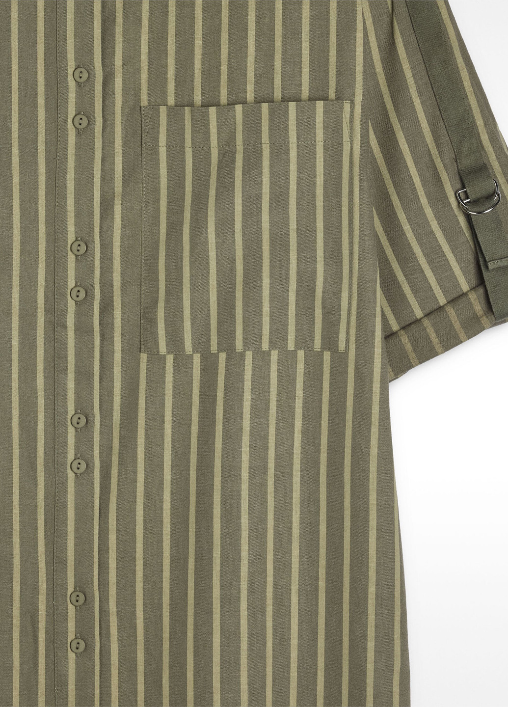 Оливкова (хакі) кежуал сукня сукня-сорочка Parfois в смужку