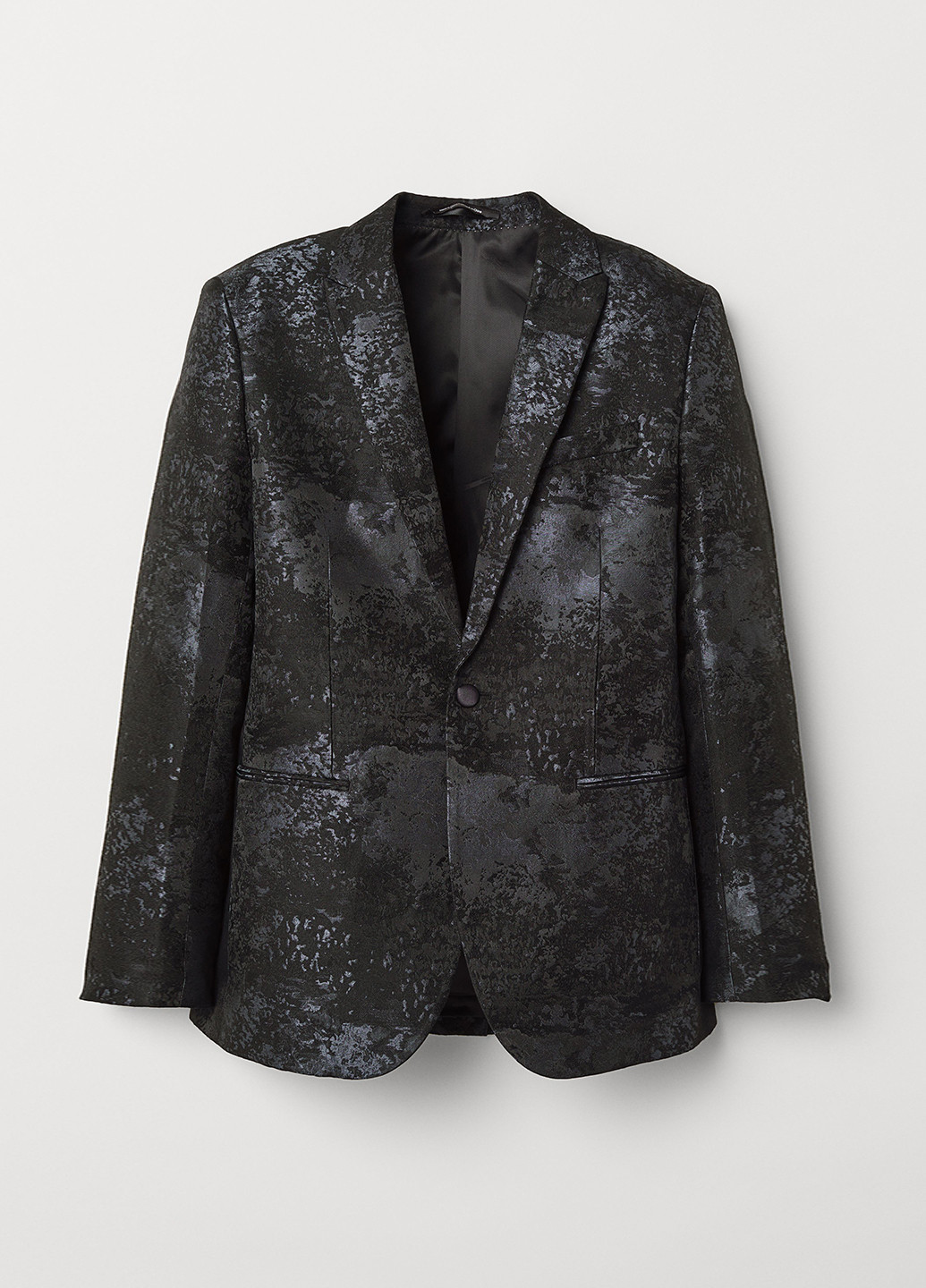 Піджак H&M абстрактний чорний діловий трикотаж, акрил, поліестер